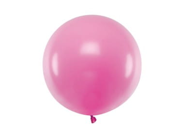 Balon Jumbo 60cm, różowy fuksja, Pastel Fuchsia | PartyDeco Strong Balloons + HEL (odbiór osobisty, dostawa Kraków)