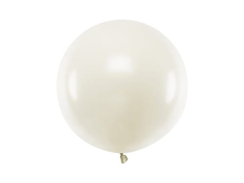Balon Jumbo 60cm, kremowy, Pastel Light Cream | PartyDeco Strong Balloons + HEL (odbiór osobisty, dostawa Kraków)