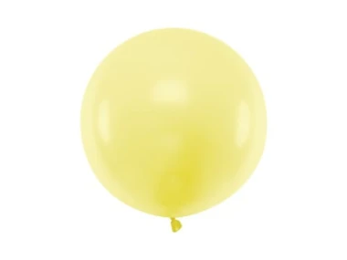 Balon Jumbo 60cm, j. żółty, Pastel Light Yellow | PartyDeco Strong Balloons + HEL (odbiór osobisty, dostawa Kraków)