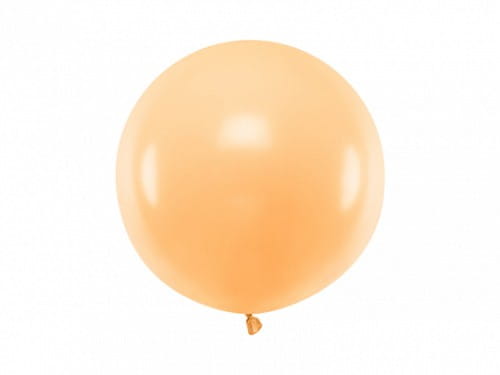 Balon Jumbo 60cm, j. pomarańczowy, Pastel Light Peach | PartyDeco Strong Balloons + HEL (odbiór osobisty, dostawa Kraków)