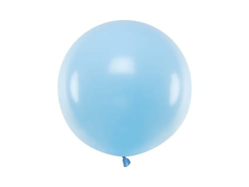 Balon Jumbo 60cm, j. niebieski, Pastel Baby Blue | PartyDeco Strong Balloons + HEL (odbiór osobisty, dostawa Kraków)