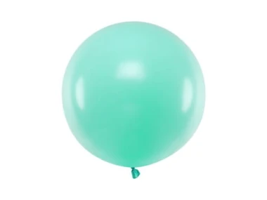 Balon Jumbo 60cm, j. miętowy, Pastel Light Mint | PartyDeco Strong Balloons + HEL (odbiór osobisty, dostawa Kraków)
