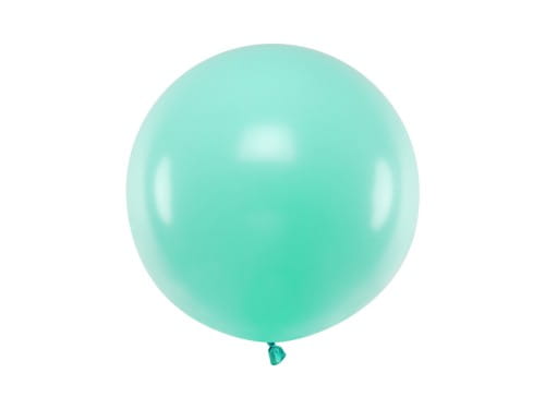 Balon Jumbo 60cm, j. miętowy, Pastel Light Mint | PartyDeco Strong Balloons + HEL (odbiór osobisty, dostawa Kraków)