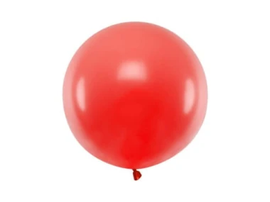 Balon Jumbo 60cm, czerwony, Pastel Poppy Red | PartyDeco Strong Balloons + HEL (odbiór osobisty, dostawa Kraków)