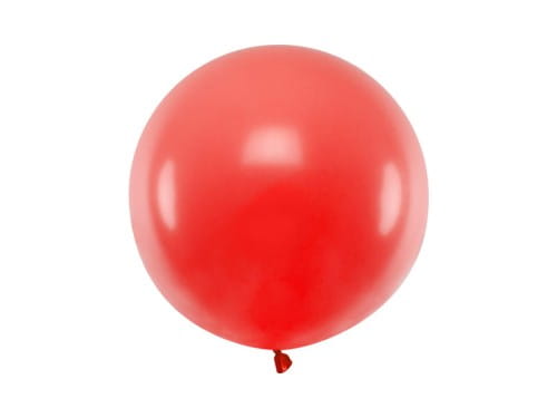 Balon Jumbo 60cm, czerwony, Pastel Poppy Red | PartyDeco Strong Balloons + HEL (odbiór osobisty, dostawa Kraków)