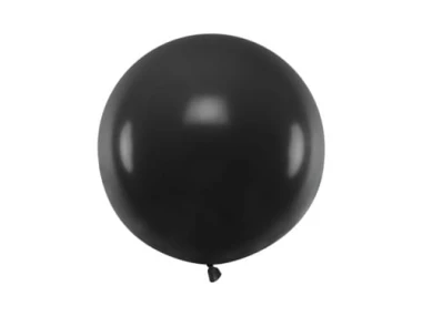 Balon Jumbo 60cm, czarny, Pastel Black | PartyDeco Strong Balloons + HEL (odbiór osobisty, dostawa Kraków)