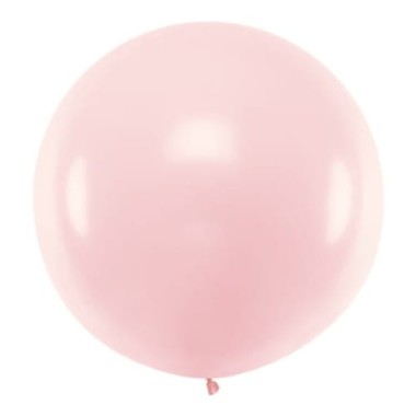 Balon Gigant 100cm, blady różowy, Pastel Pale Pink + HEL (odbiór osobisty, dostawa, Kraków)