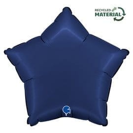 Balon foliowy Satin Navy Blue, gwiazdka, c. niebieski + HEL (odbiór osobisty, dostawa, Kraków)