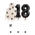 Zestaw balonów z helem, Osiemnastka, BEIGE AND BLACK (odbiór osobisty, dostawa, Kraków)