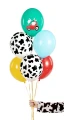 Balony lateksowe 30cm, Farma, mix 6szt. + HEL (odbiór osobisty, dostawa, Kraków)
