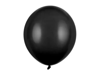Balon lateksowy 43cm, czarny, Pastel Black, 1szt. + HEL (odbiór osobisty, dostawa, Kraków) | PartyDeco Strong Balloons