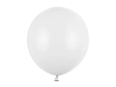 Balon lateksowy 43cm, biały, Pastel Pure White, 1szt. + HEL (odbiór osobisty, dostawa, Kraków) | PartyDeco Strong Balloons