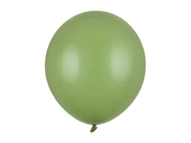 Balon lateksowy 43cm, oliwkowy zielony, Pastel Rosemary Green, 1szt. + HEL (odbiór osobisty, dostawa, Kraków) | PartyDeco Strong Balloons 