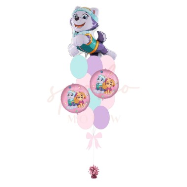 Balonowy bukiet z helem, Urodziny, PSI PATROL EVEREST(odbiór osobisty, dostawa, Kraków)