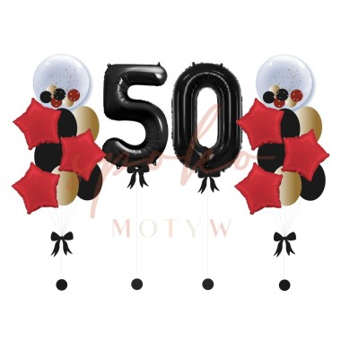 Zestaw balonów z helem, Urodziny, RUBIN AND BLACK (odbiór osobisty, dostawa, Kraków)