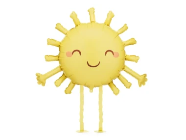 Balon foliowy Słoneczko, chodzący + HEL (odbiór osobisty, dostawa, Kraków)