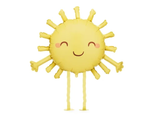 Balon foliowy stojący Słoneczko, chodzący + HEL (odbiór osobisty, dostawa, Kraków)