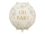 Balon foliowy z napisem "Oh Baby", okrągły