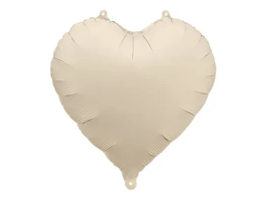 Balon foliowy Serce, beżowy + HEL (odbiór osobisty, dostawa, Kraków)