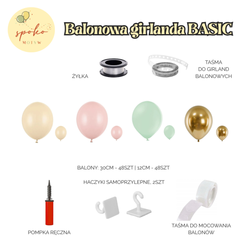 ZAJĄCZEK - balonowa girlanda BASIC (2m)