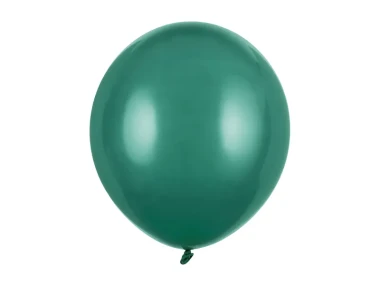 Balon lateksowy 43cm, butelkowy zielony, Pastel Bottle Green, 1szt. + HEL (odbiór osobisty, dostawa, Kraków) | PartyDeco Strong Balloons 