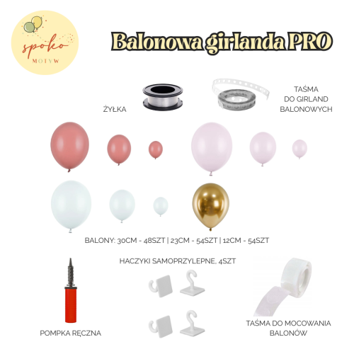 MOTYLKI - balonowa girlanda PRO (4m)