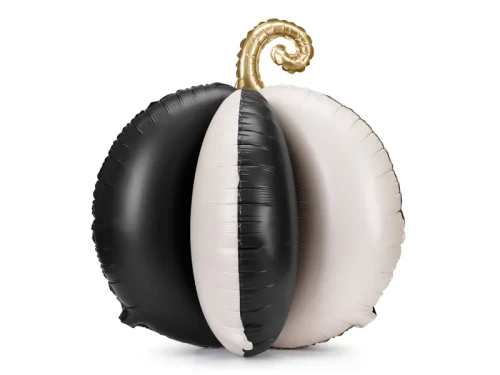Balon foliowy Dynia XL, czarny, beżowy, stojący | HALLOWEEN