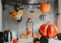 Balon foliowy Dynia XL, czarny, beżowy, stojący | HALLOWEEN