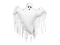 Balon foliowy Duch z frędzlami, biały | HALLOWEEN + HEL (odbiór osobisty, dostawa, Kraków)