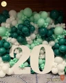 Balonowa ścianka do zdjęć, Event Firmowy, SHADES OF GREEN (montaż, Kraków)