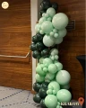 Dekoracja balonowa (2,5mb) na stelażu metalowym, Event, SHADES OF GREEN (montaż, Kraków)