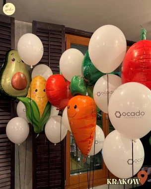 Zestaw balonów z helem, Event Firmowy, FRUITS AND VEGGIES (odbiór osobisty, dostawa, Kraków)