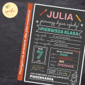 Tabliczka personalizowana, prostokąt, 30x40cm, WITAJ SZKOŁO! prezent na pasowanie ucznia