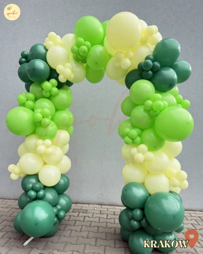 Balonowa girlanda na stelażu, Event Firmowy, LIME AND GREEN (montaż, Kraków)
