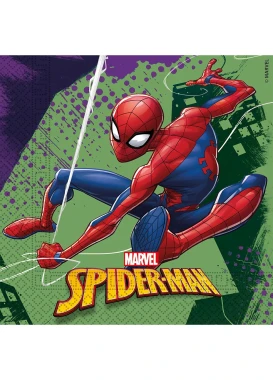 Serwetki Spiderman, zielony, 20szt. | PAJĄK