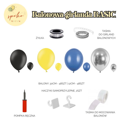 NIETOPERZ - balonowa girlanda BASIC (2m)