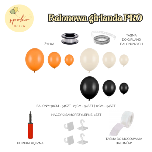 LITTLE PUMPKIN - balonowa girlanda PRO (4m)