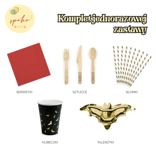 HALLOWEEN - komplet jednorazowej zastawy | BLOODY PARTY