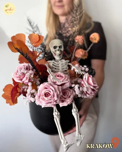 Flowerbox na Halloween, KOCIOŁEK (odbiór osobisty, dostawa, Kraków).webp