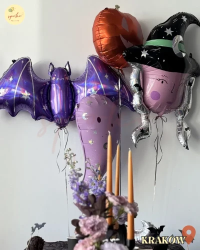 Zestaw balonów z helem, Halloween, SPOOKY FRIENDS (odbiór osobisty, dostawa, Kraków).webp