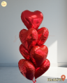 Balonowy bukiet z helem CZERWONE SERCA, 7szt. (odbiór osobisty, dostawa, Kraków)