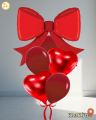Balonowy bukiet z helem, Walentynki, CZERWONA KOKARDA (odbiór osobisty, dostawa, Kraków)