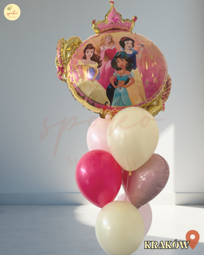 Balonowy bukiet z helem, Urodziny, DISNEY PRINCESS, (odbiór osobisty, dostawa, Kraków)