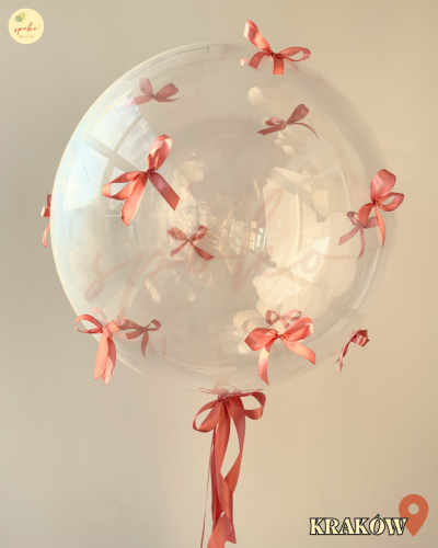 Balon Bubble z helem, Wieczór Panieński, ROSE GOLD (odbiór osobisty, dostawa, Kraków)