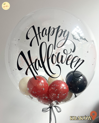 Balon Bubble z helem, Halloween, BLOODY PARTY (odbiór osobisty, dostawa, Kraków)