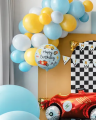 Balon foliowy z napisem "Happy Birthday", okrągły | AUTKA