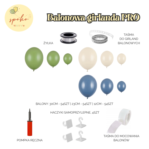 RYCERZE I SMOKI - balonowa girlanda PRO (4m)