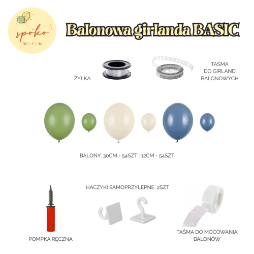 RYCERZE I SMOKI - balonowa girlanda BASIC (2m)