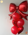 Balonowy bukiet z helem, Walentynki, CZERWONA KOKARDA (odbiór osobisty, dostawa, Kraków)