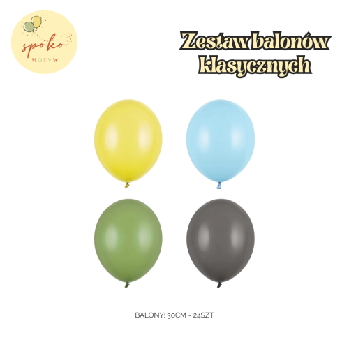 BUDOWA - zestaw balonów, 24szt.